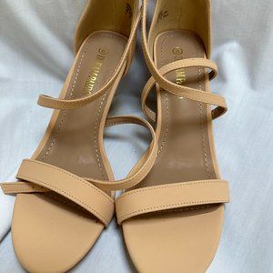 Dreampairs Women's High Heels Dress Shoes Beige Size 8